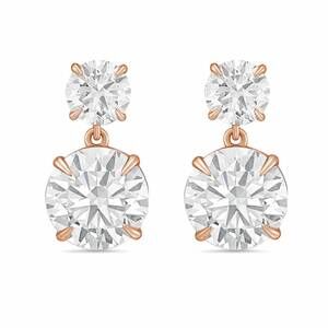 NEW DIANA M JEWELS women's round lab-grown diamond stud earrings (10.00 ct tcw)